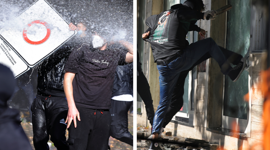Fullt kaos i Albanien efter studentupplopp